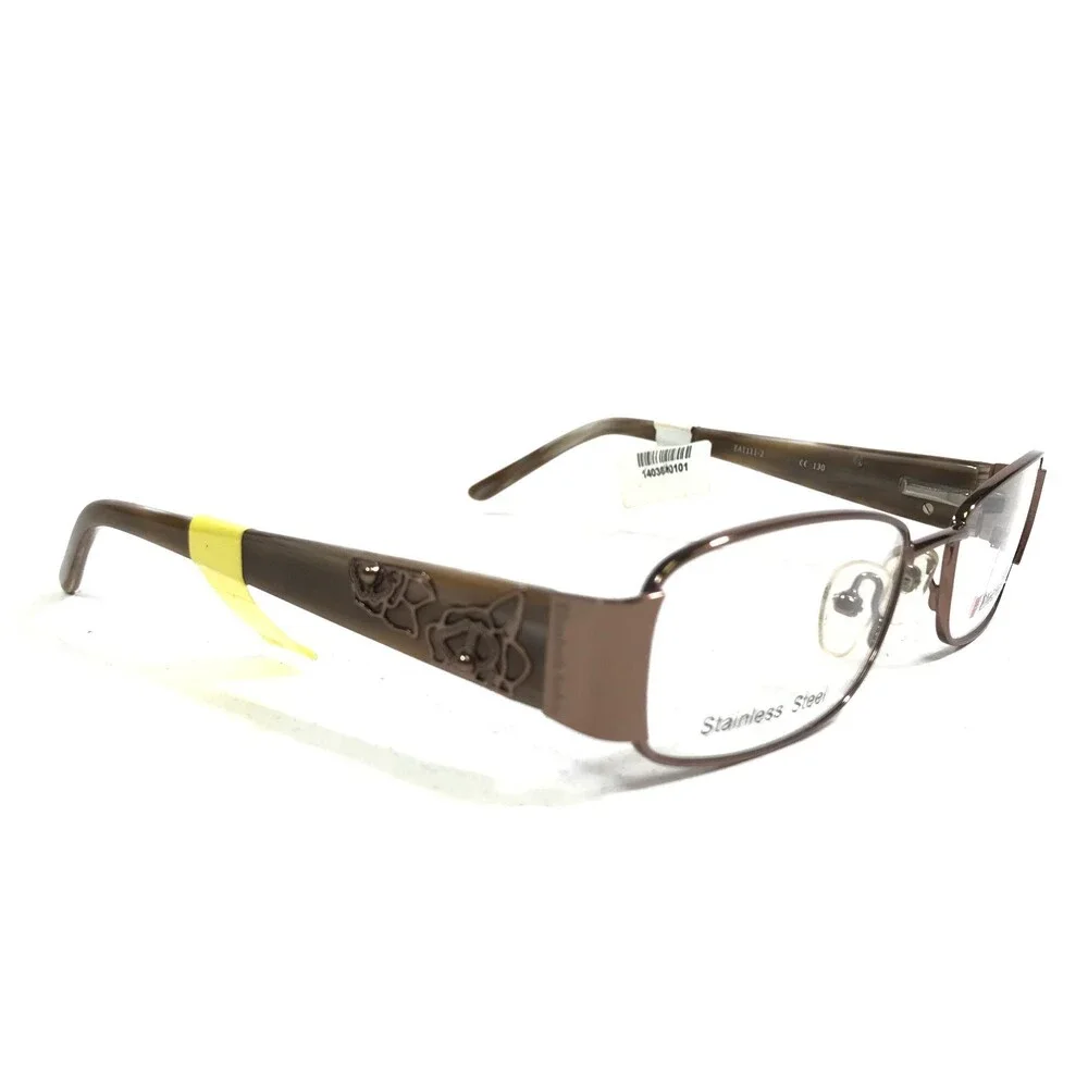 Elizabeth Arden EA1111-2 Eyeglasses Frames Brown Rectangular Full Rim 51-17-130